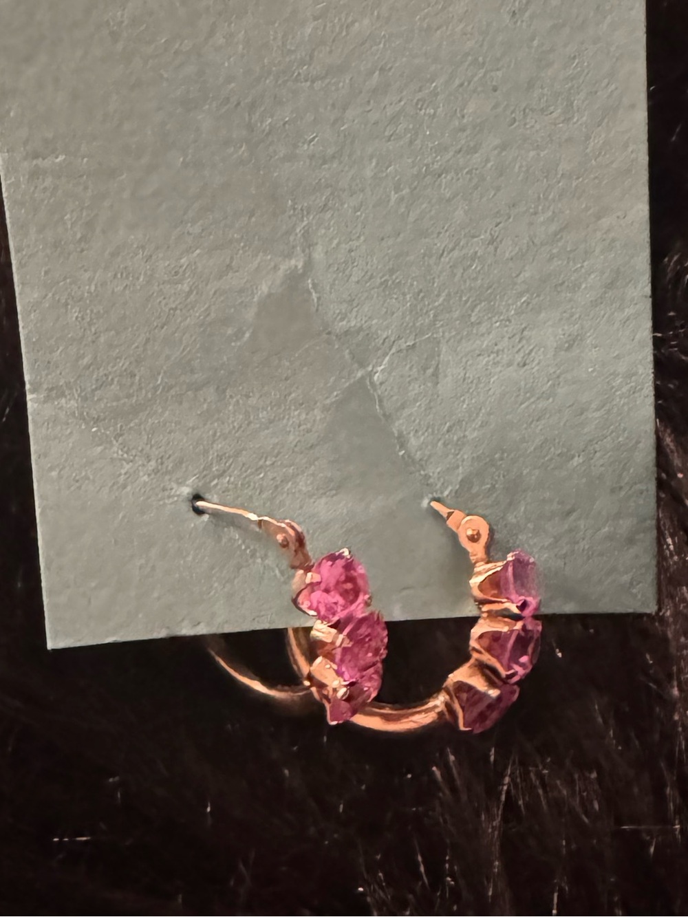 Pink Crystal Hoop Earrings - Women Jewelry